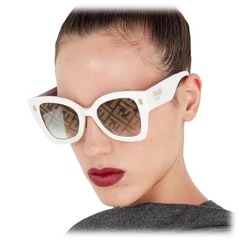 fendi transparent white sunglasses men|fendi unisex sunglasses.